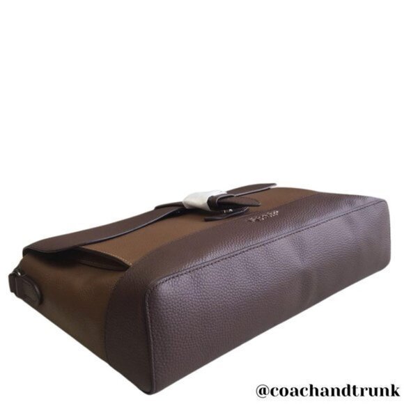COACH Leather Hudson Tobacco and Mahogany Messenger / Laptop Bag NWT - Picture 10 of 11